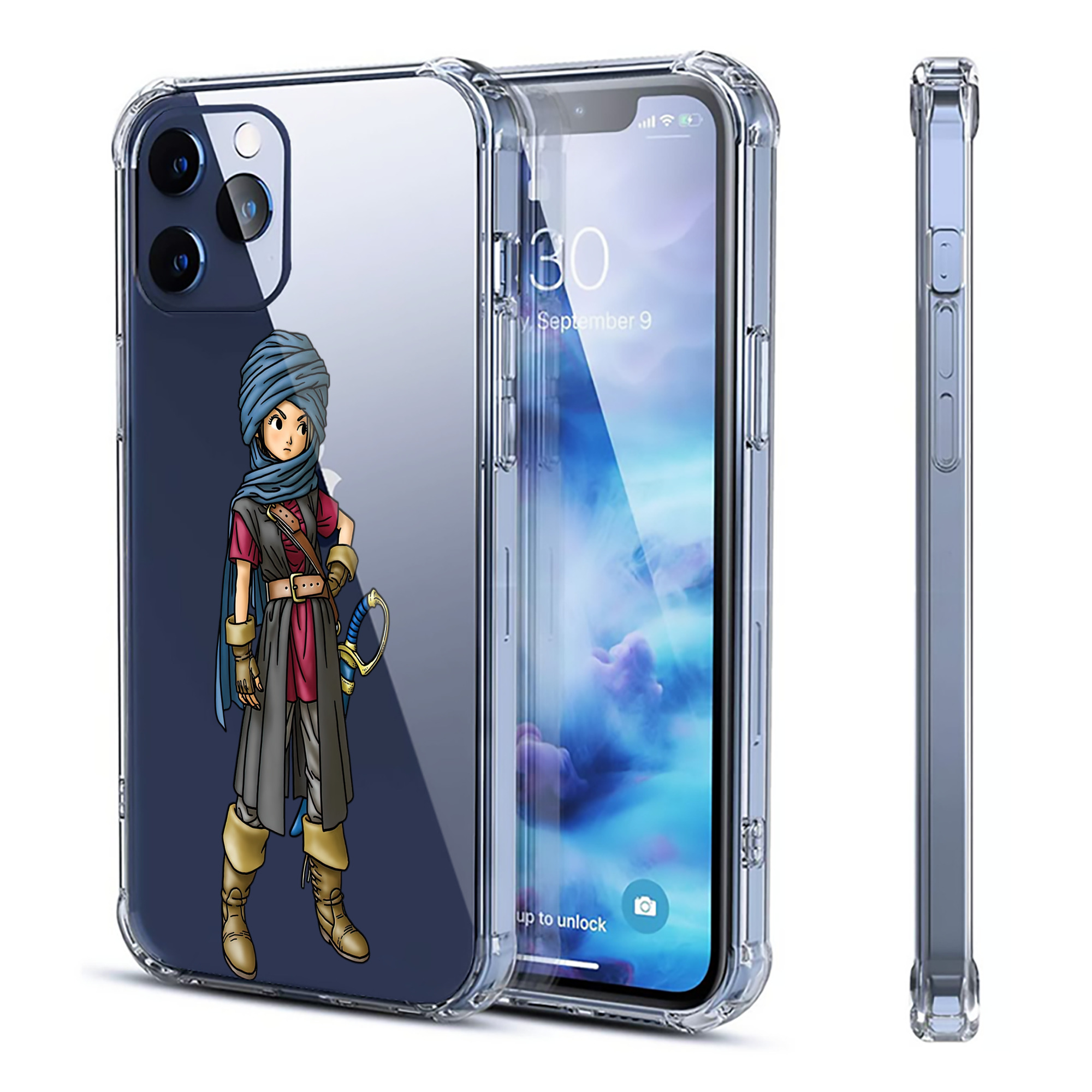 （画像用） ドラゴンクエスト Doragon Kuesuto Dragon Quest 【iPhone 12シリーズ対応】透明スマホケース（クリアソフトケース）